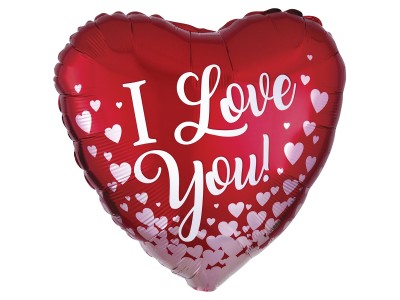 Серце сатин I love you, 18" Серце сатин I love you, 18"