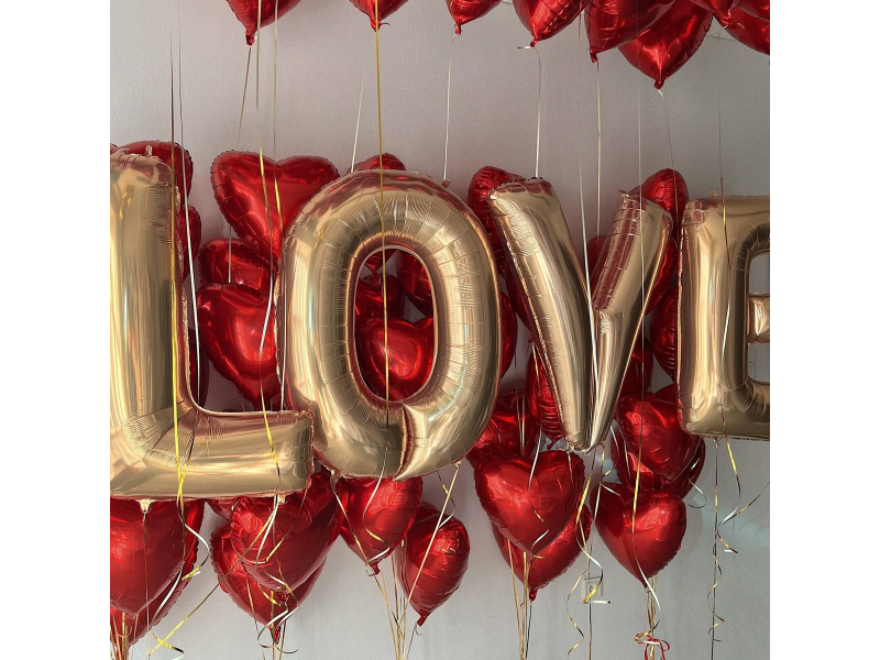 Літери LOVE, 1 м, 4 шт.