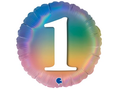 Цифра на колі голограма, 1-9, 18" Цифра на колі голограма, 1-9, 18"