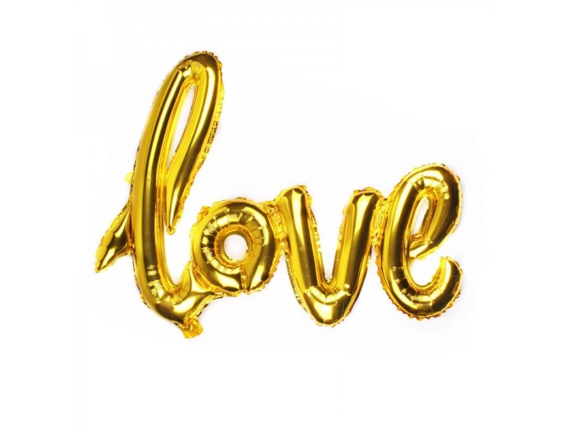 Фольгований Напис "LOVE", золото, 49 см