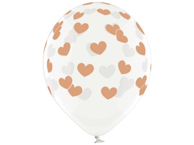Серця, зірки на прозорому, 12" Серця, зірки на прозорому, 12"