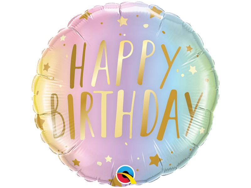 Омбре Happy birthday, 18"