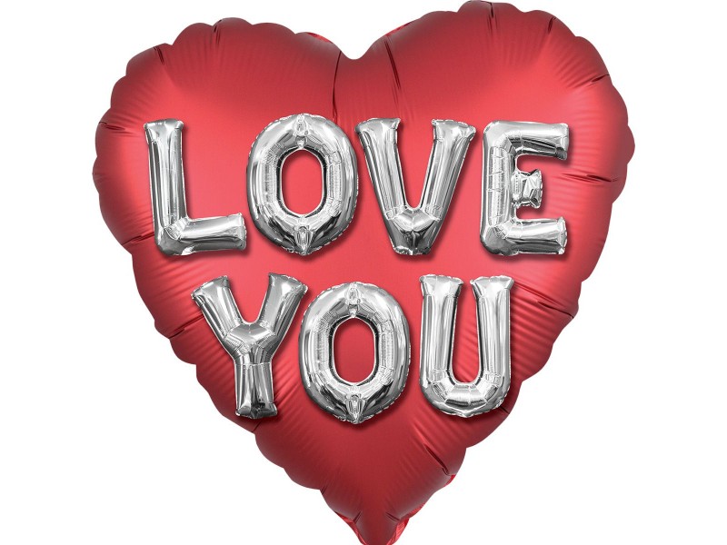 Серце сатін Love, 18"